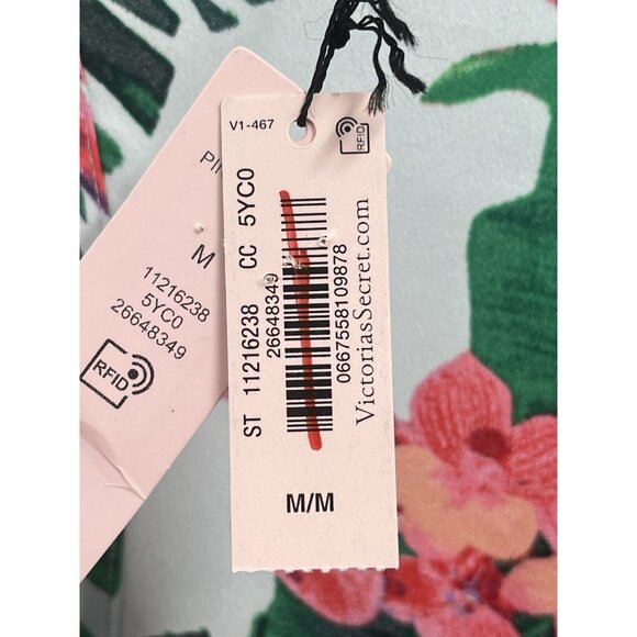 Victorias Secret Racerback Flowy Tank Top Tropical Resort Sz Medium NWT - Picture 4 of 5